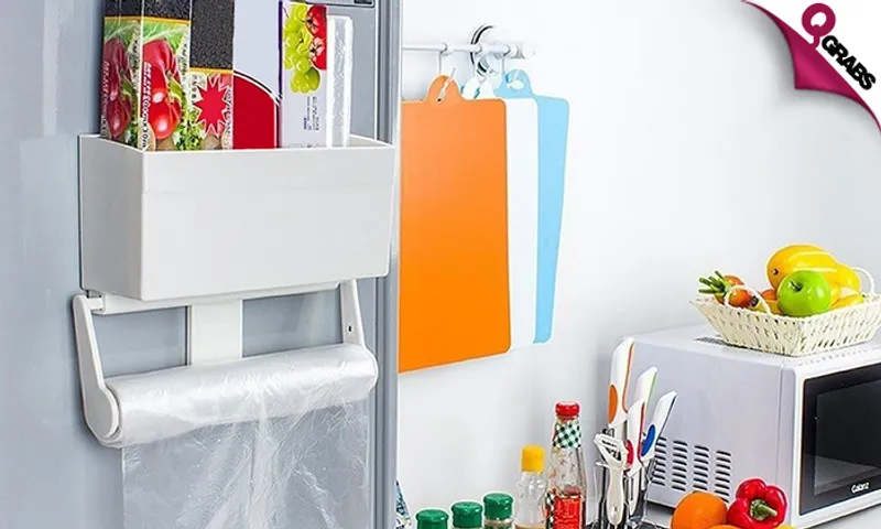 Magnetic Storage Rack with Paper Towel Holder!